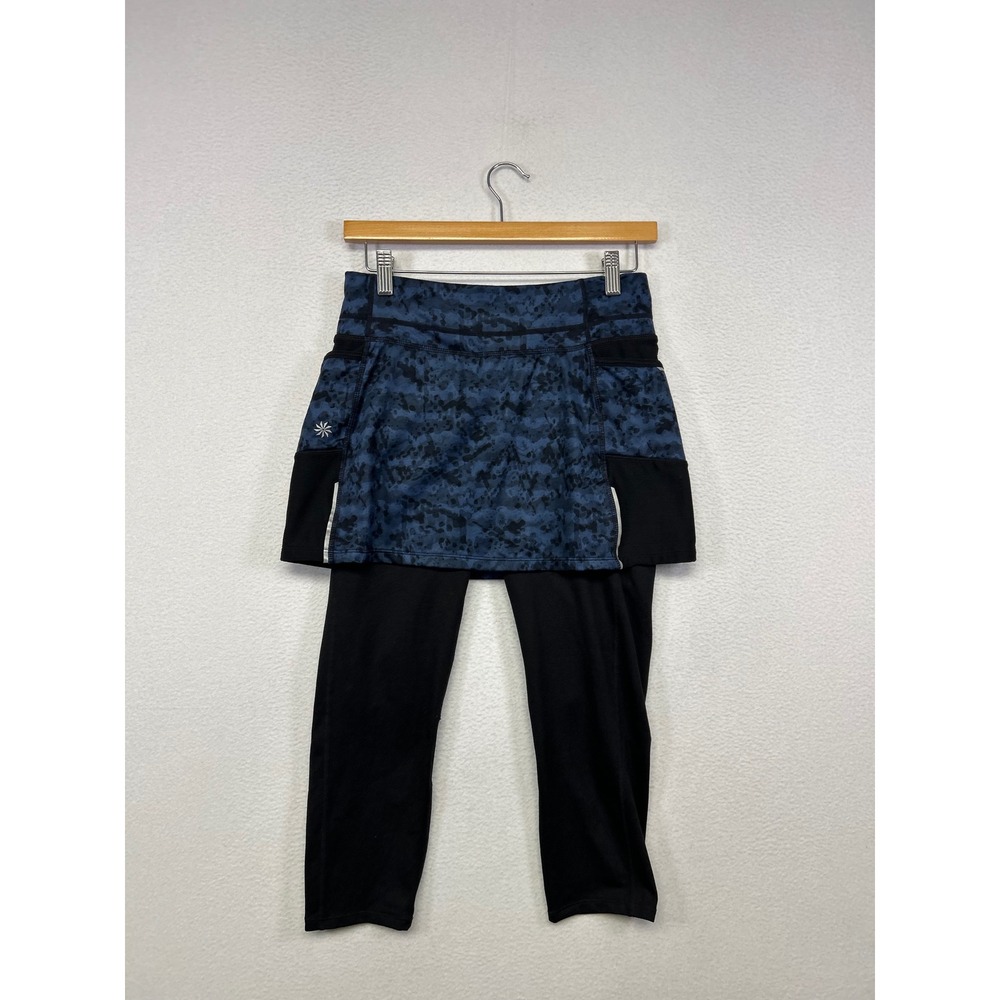 Sporty Athleisure Athleta Womens Small Navy Black Camo Print Skapri Leggings